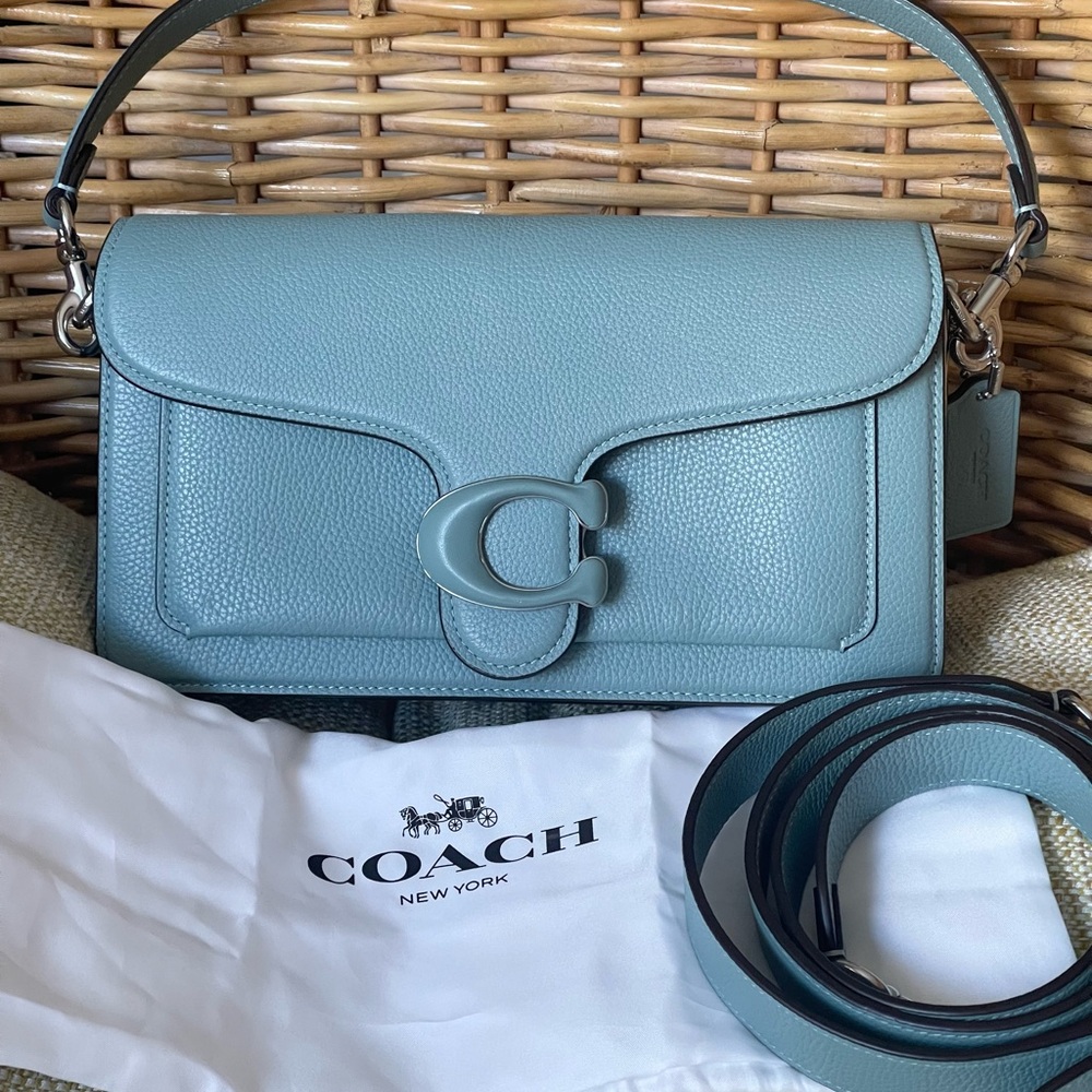 Coach Tabby 26 Aquamarine Light Blue Leather Shoulder/ Crossbody Bag